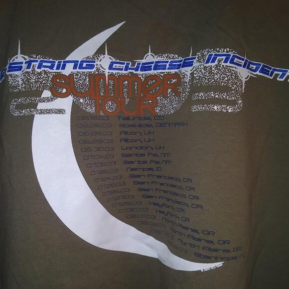 RARE - String Cheese Incident - 2003 Summer Tour T-Shirt - Brown - Size XL - Picture 2 of 4